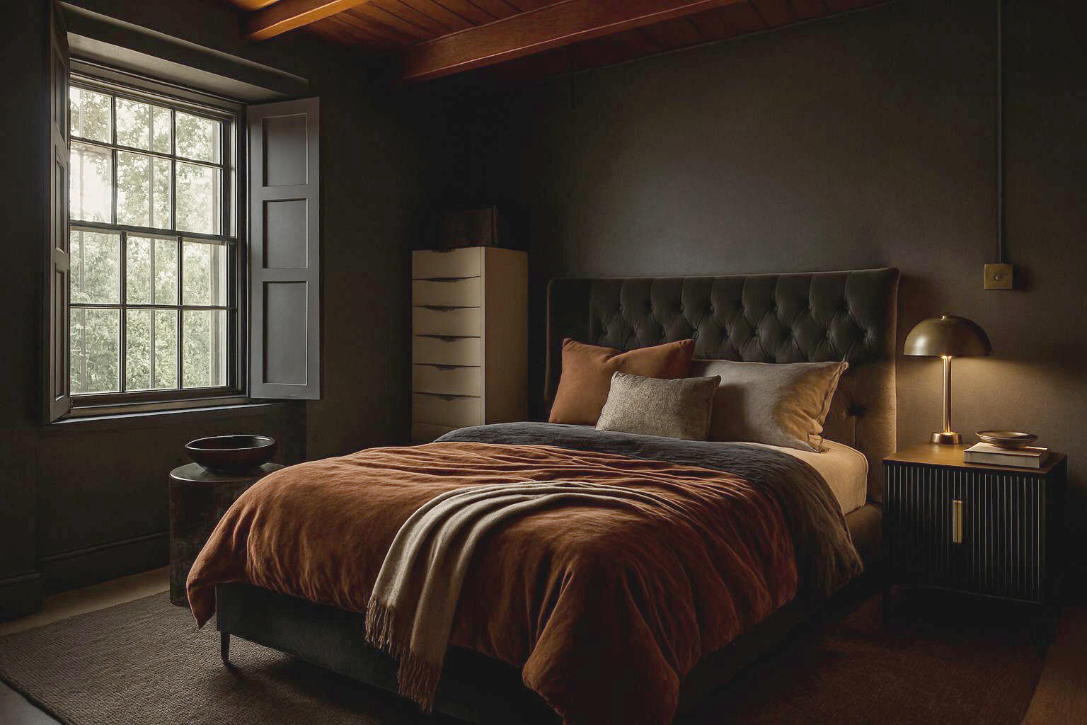 Ligra staging Ligra virtual staging example of a moody bedroom with ambiance